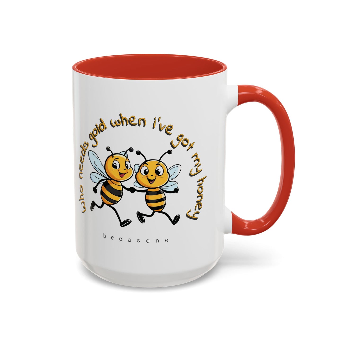 Running with your honey Gold beeasone Hot Chocolate or Coffee Mug 11oz (325mls) or 15oz (443mls)