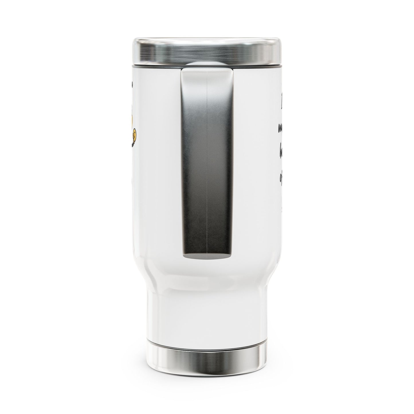 I must bee off beeasone Stainless Steel Travel Mug with Handle, 14oz (410mls)