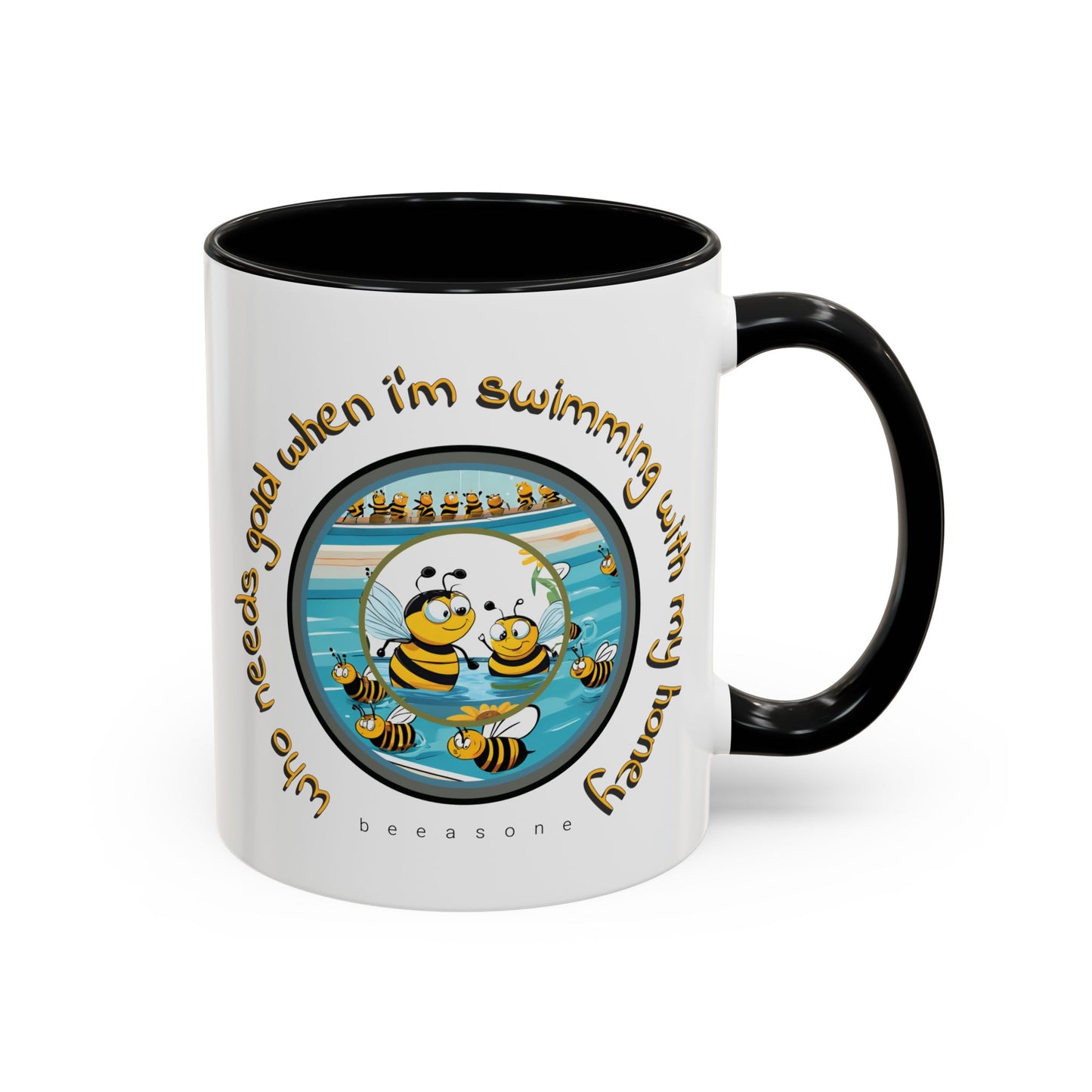HOW COOOOOL - Swimming with your honey beeasone Hot Chocolate or Coffee Mug