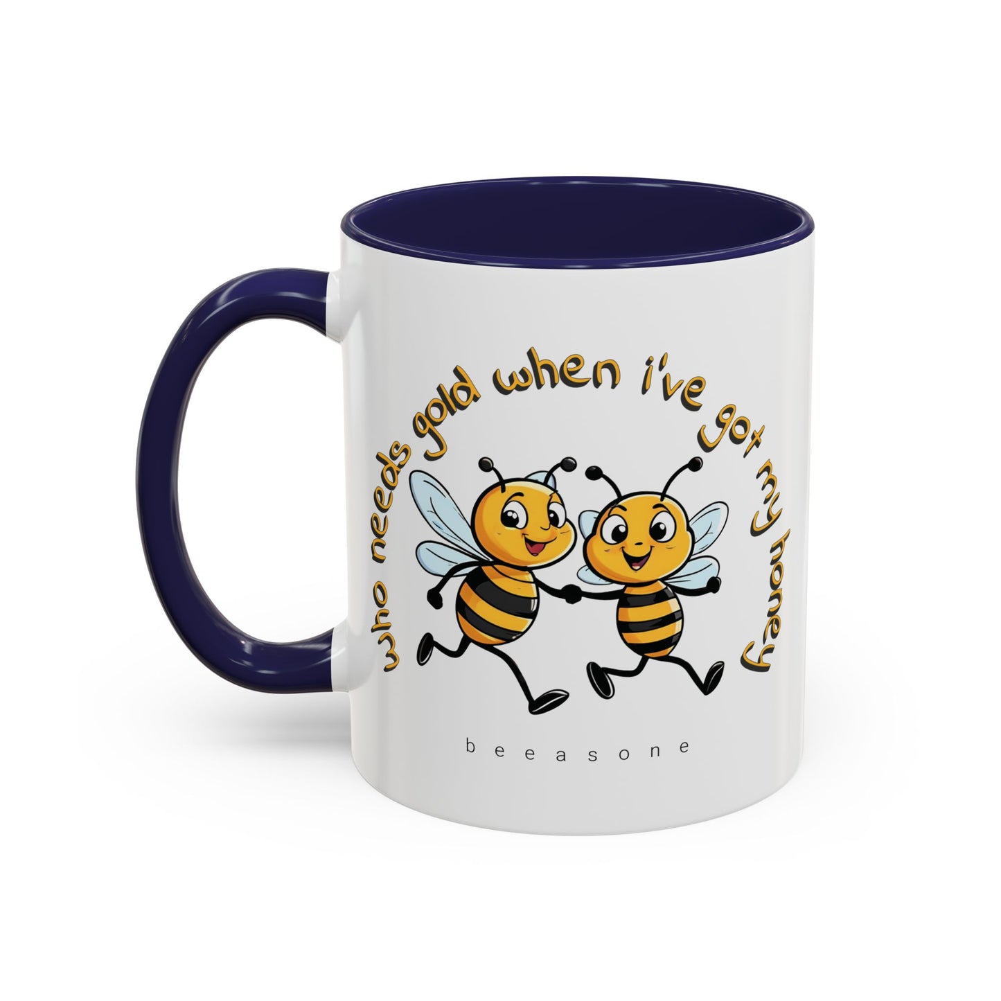 Running with your honey Gold beeasone Hot Chocolate or Coffee Mug 11oz (325mls) or 15oz (443mls)