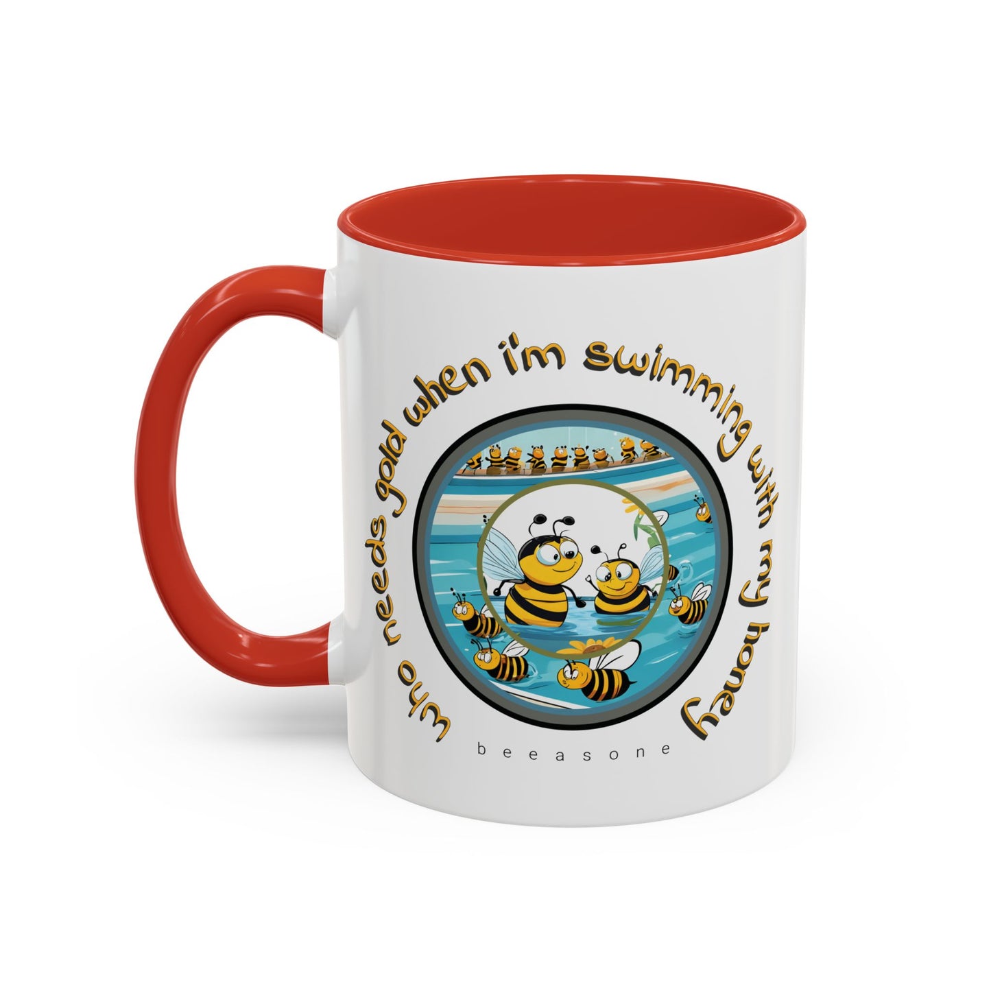 HOW COOOOOL - Swimming with your honey beeasone Hot Chocolate or Coffee Mug