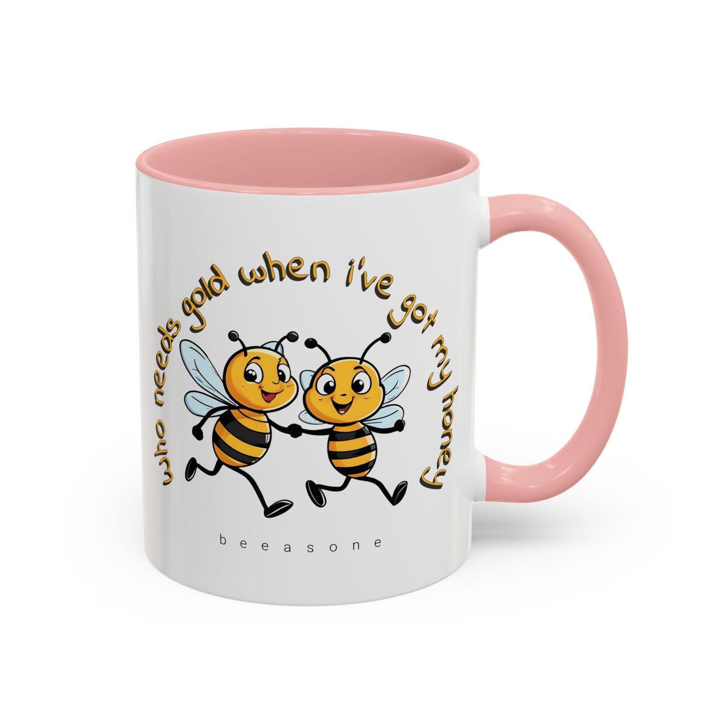 Running with your honey Gold beeasone Hot Chocolate or Coffee Mug 11oz (325mls) or 15oz (443mls)
