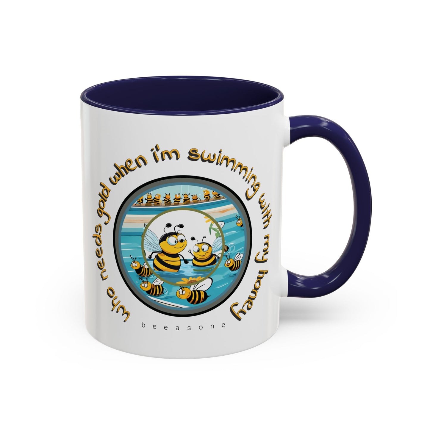 HOW COOOOOL - Swimming with your honey beeasone Hot Chocolate or Coffee Mug