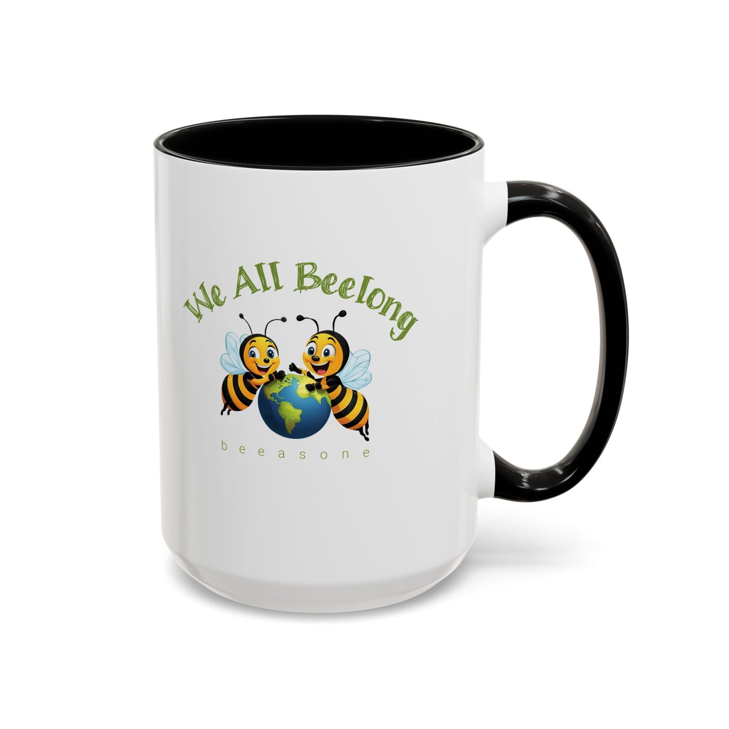 We all beelong beeasone special edition Hot Chocolate or Coffee Mug 11oz (325mls) or 15oz (443mls)