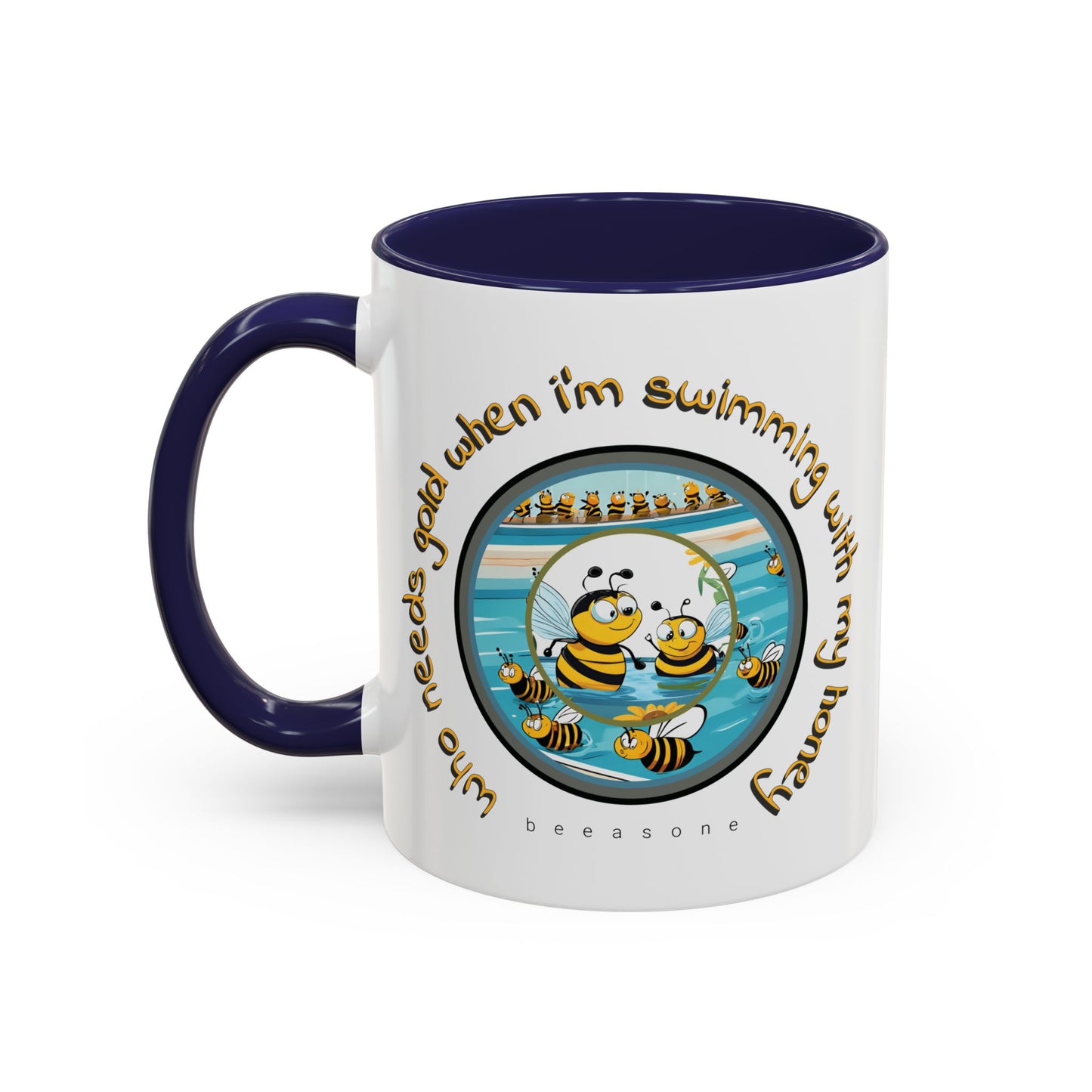 HOW COOOOOL - Swimming with your honey beeasone Hot Chocolate or Coffee Mug