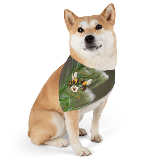 Caring Pet Bandana collar - includes adjustable buckle up black collar