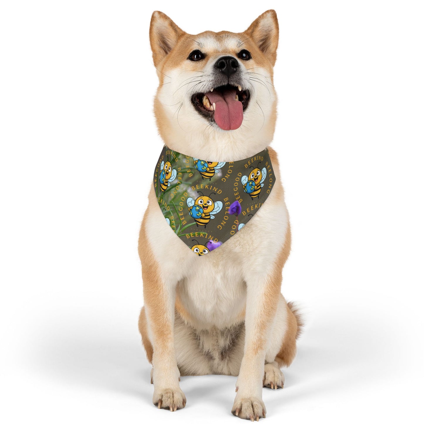Beelong pet bandana collar - never let go with the included adjustable buckle up black collar