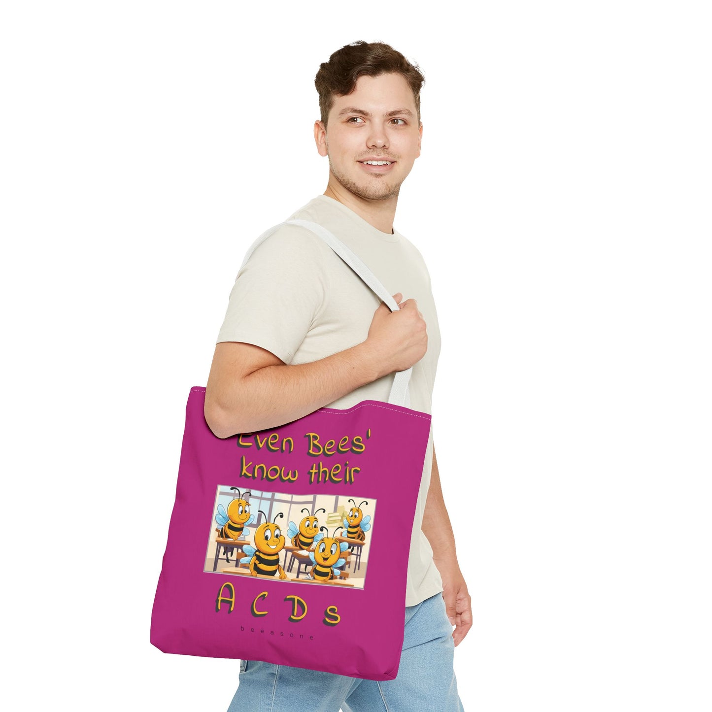 Even bees know their A C D s beeasone stylish pinke Tote Bag Special Spelling Bee Promotion