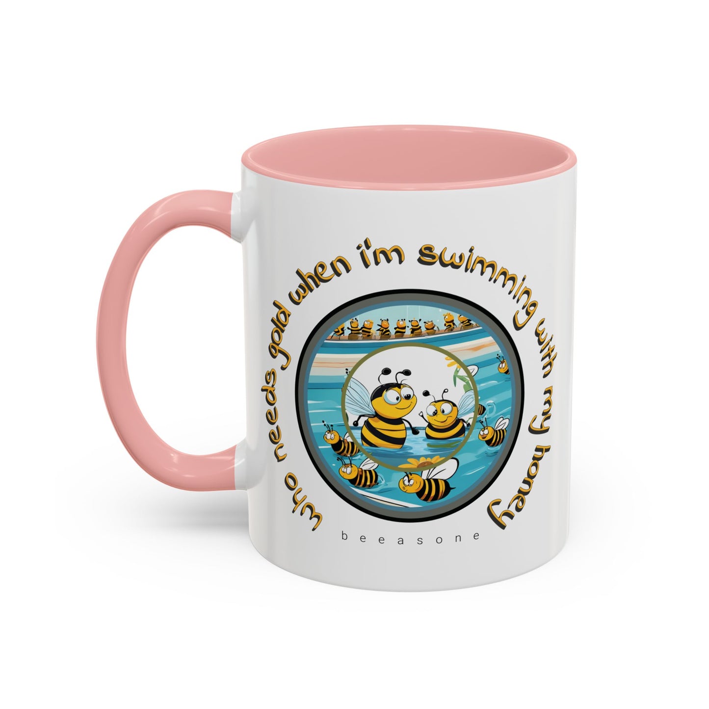 HOW COOOOOL - Swimming with your honey beeasone Hot Chocolate or Coffee Mug