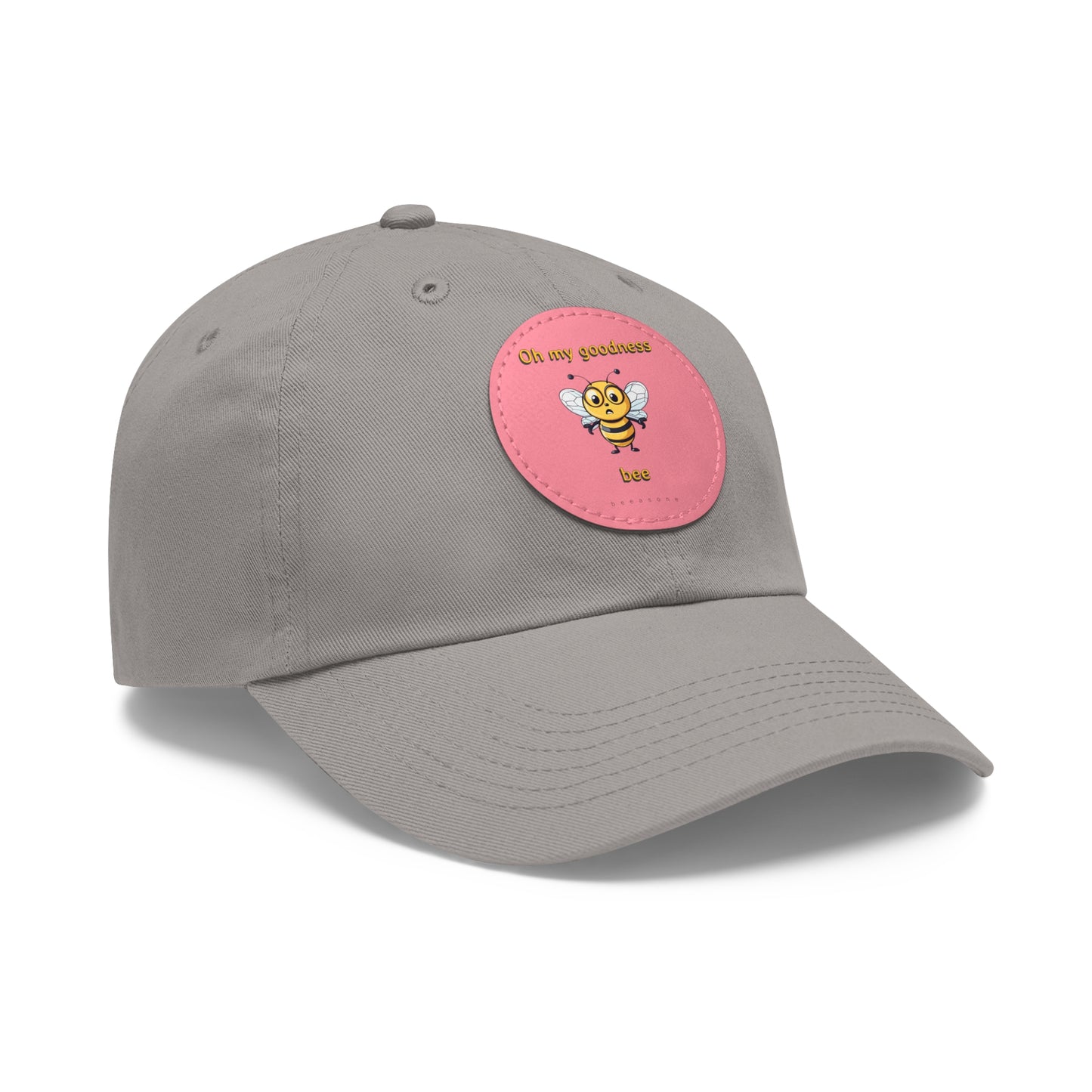 Oh my goodness bee beeasone Hat with round leather patch