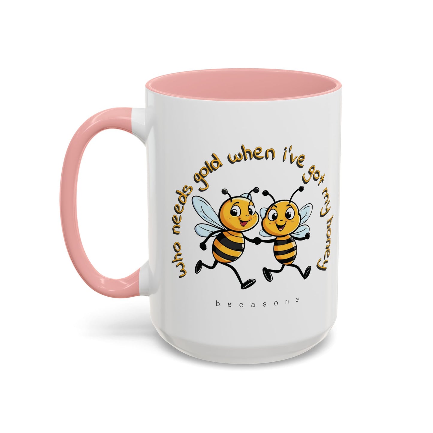 Running with your honey Gold beeasone Hot Chocolate or Coffee Mug 11oz (325mls) or 15oz (443mls)