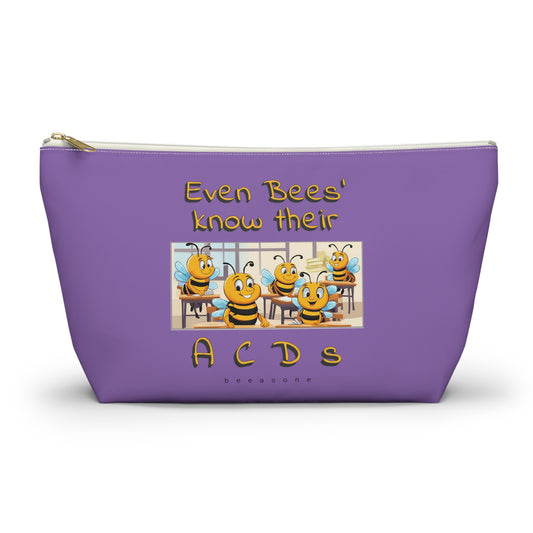 Spelling bee beeasone beeeaautiful accessories / cosmetics pouch - perple. Special spelling bee promotion