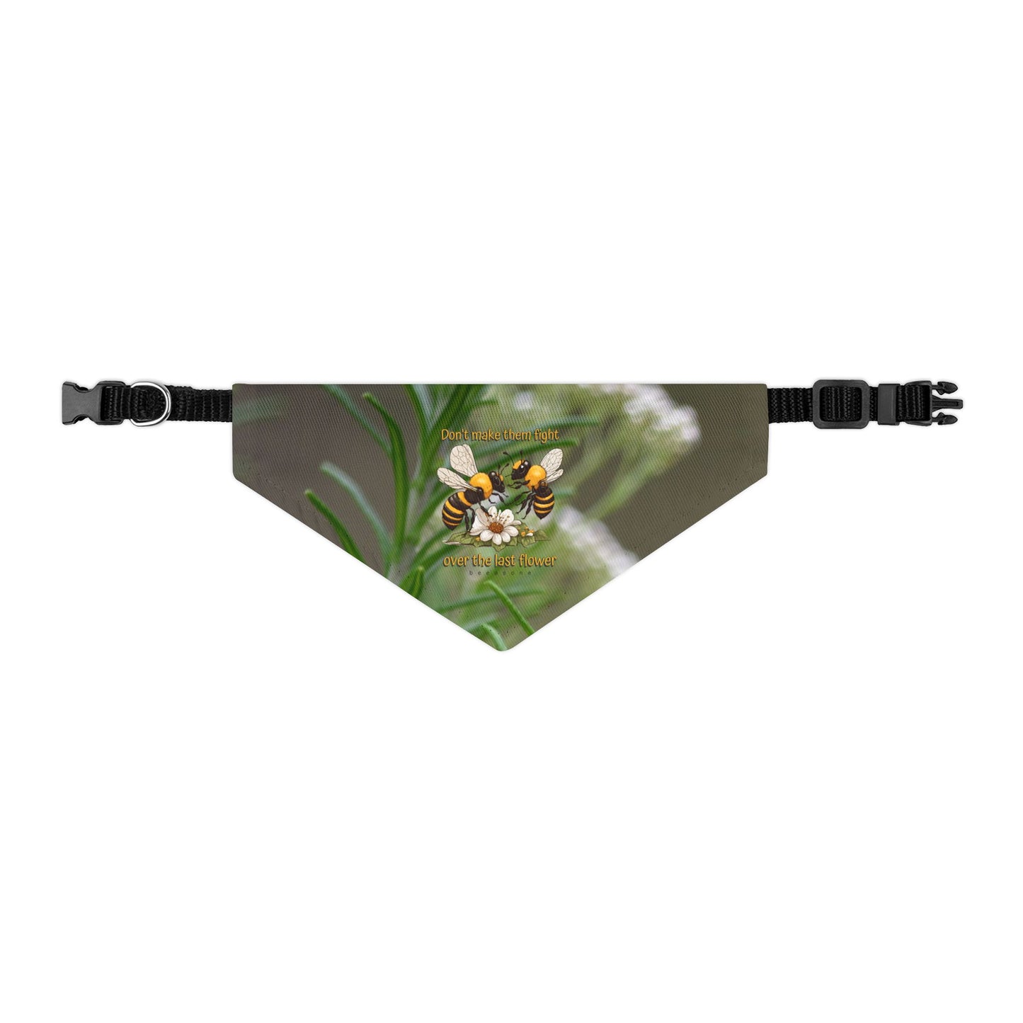 Caring Pet Bandana collar - includes adjustable buckle up black collar
