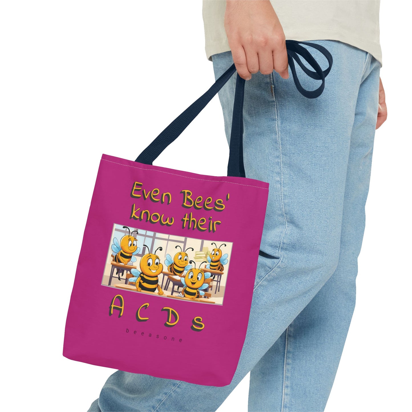 Even bees know their A C D s beeasone stylish pinke Tote Bag Special Spelling Bee Promotion