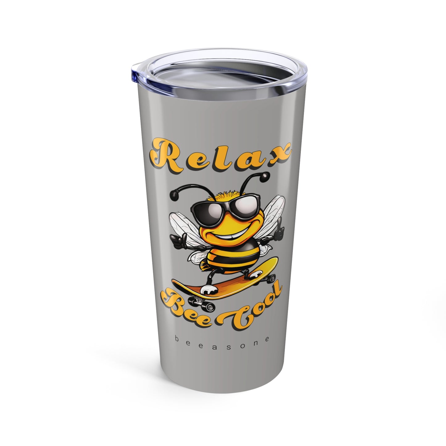 Relax bee cool tumbler 20oz from beeasone. Standard 20oz size with double-wall insulation