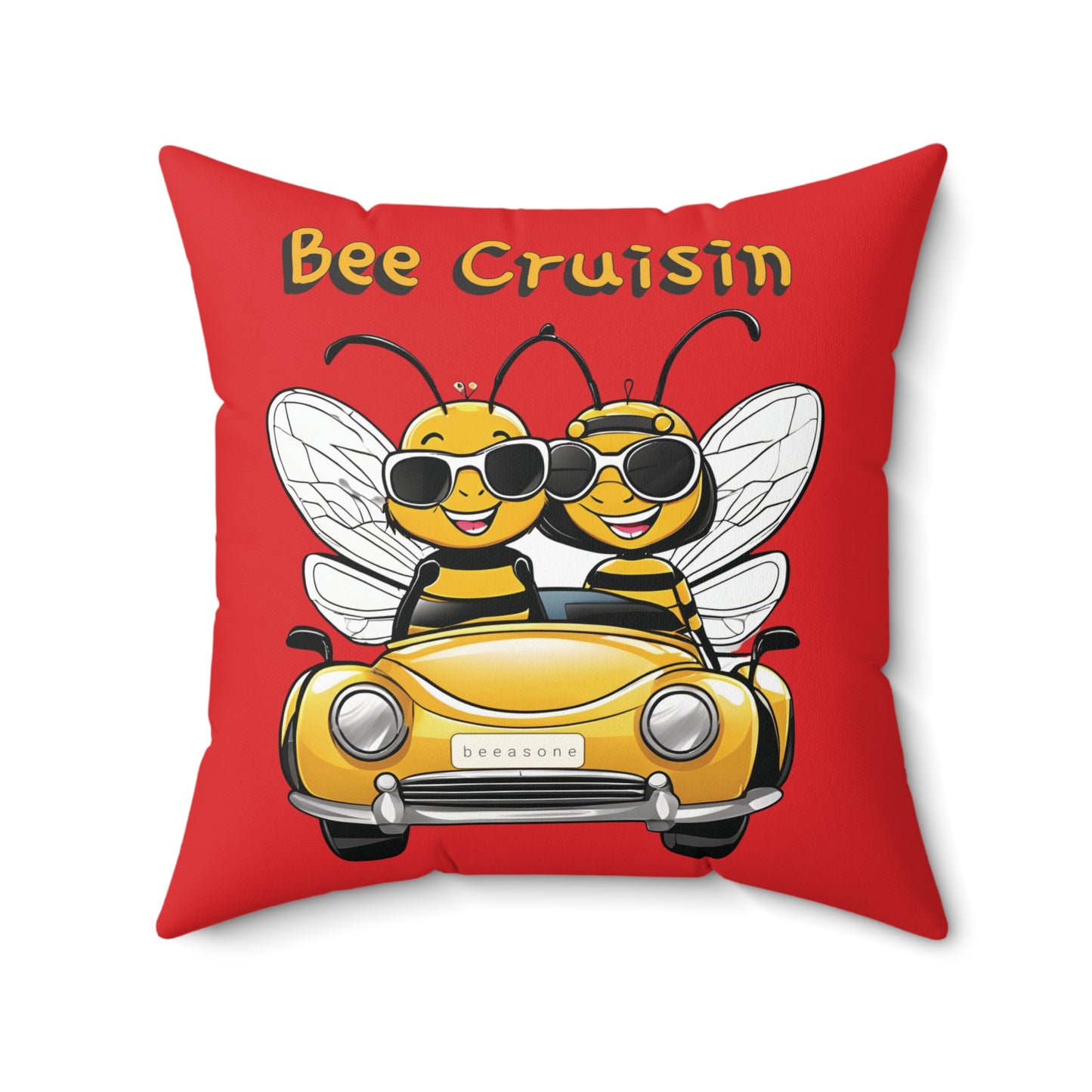 Bee Cruisin beeasone square cushion / pillow