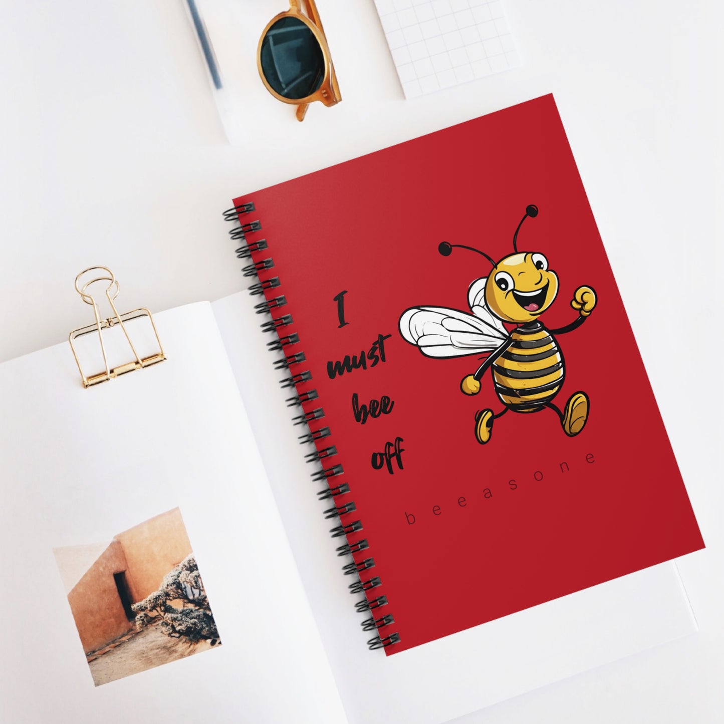 I must bee off beeasone Spiral Notebook - Ruled Line. 118 page (59 sheets) spiral notebook