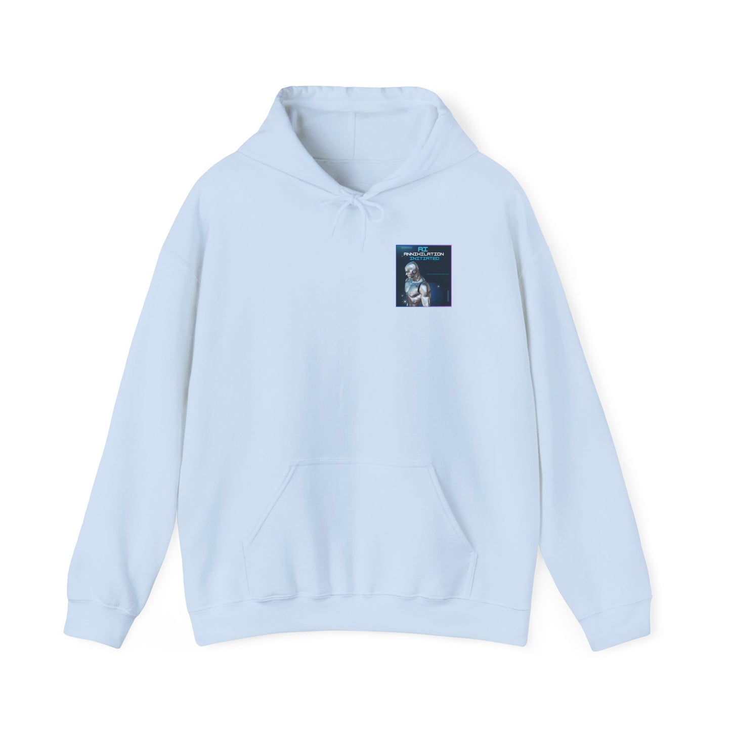 AI - Annihilation Initiated. Don't dare look the other way Hooded Sweatshirt