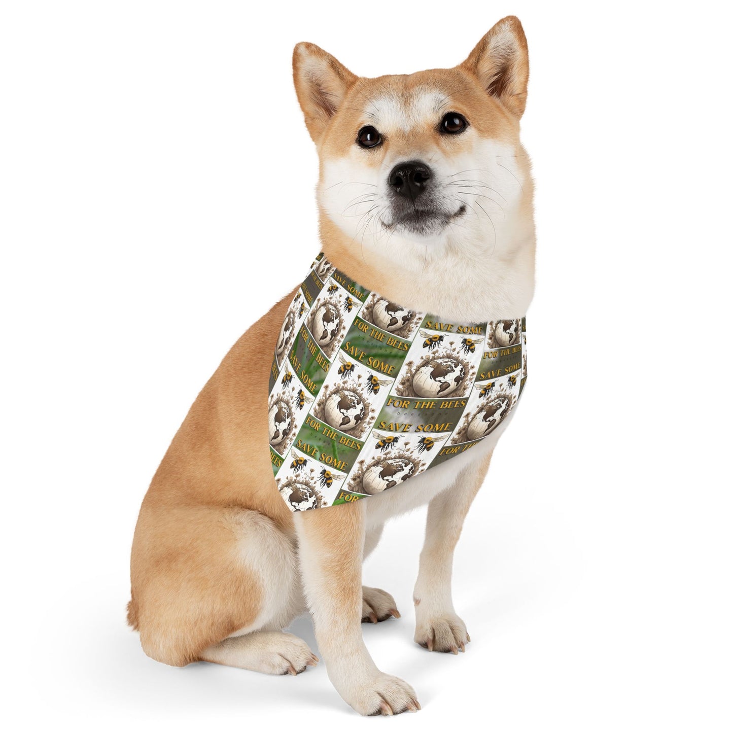 Sophisticated planet loving dog, cat, or ferret pet bandana collar - includes adjustable buckle up black collar