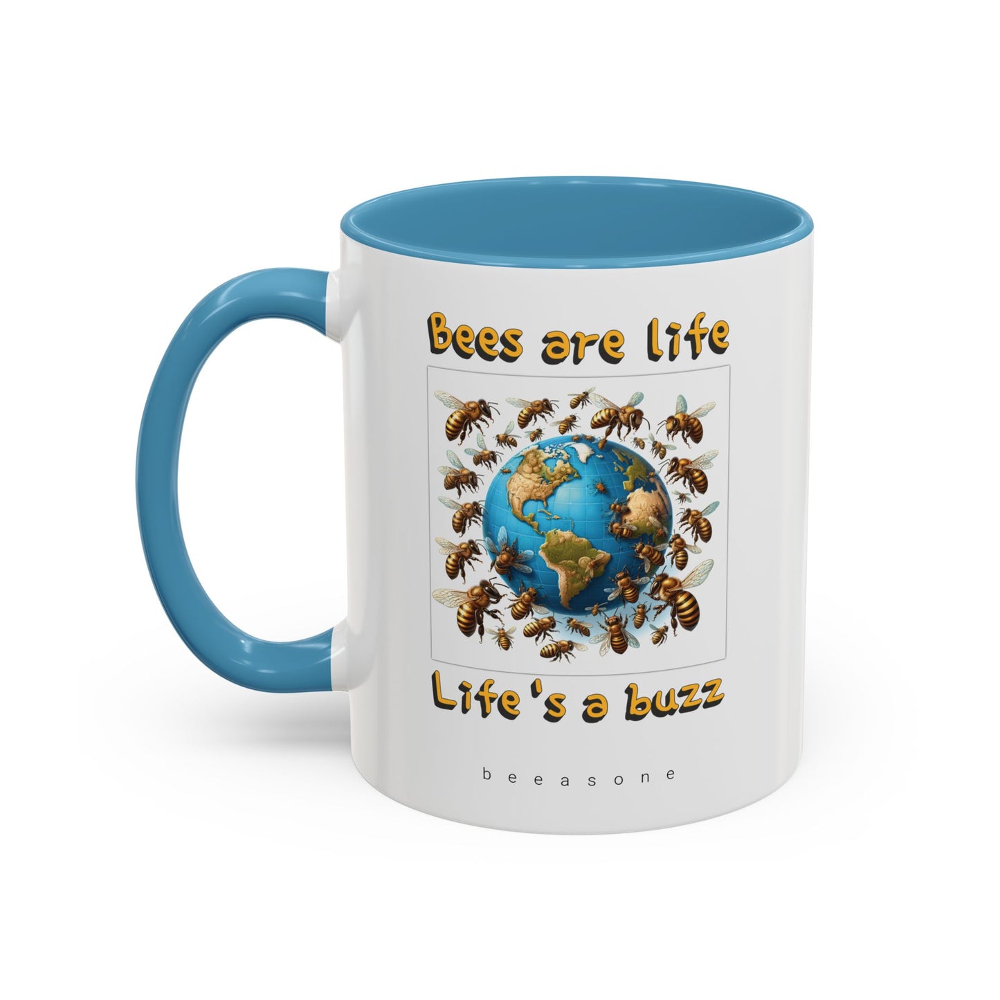 Bees are life beeasone Hot Chocolate or Coffee Mug 11oz (325mls) or 15oz (443mls)