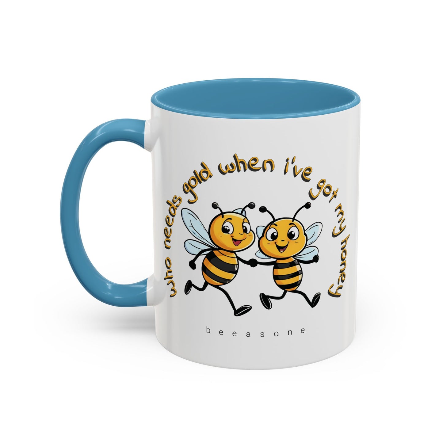 Running with your honey Gold beeasone Hot Chocolate or Coffee Mug 11oz (325mls) or 15oz (443mls)