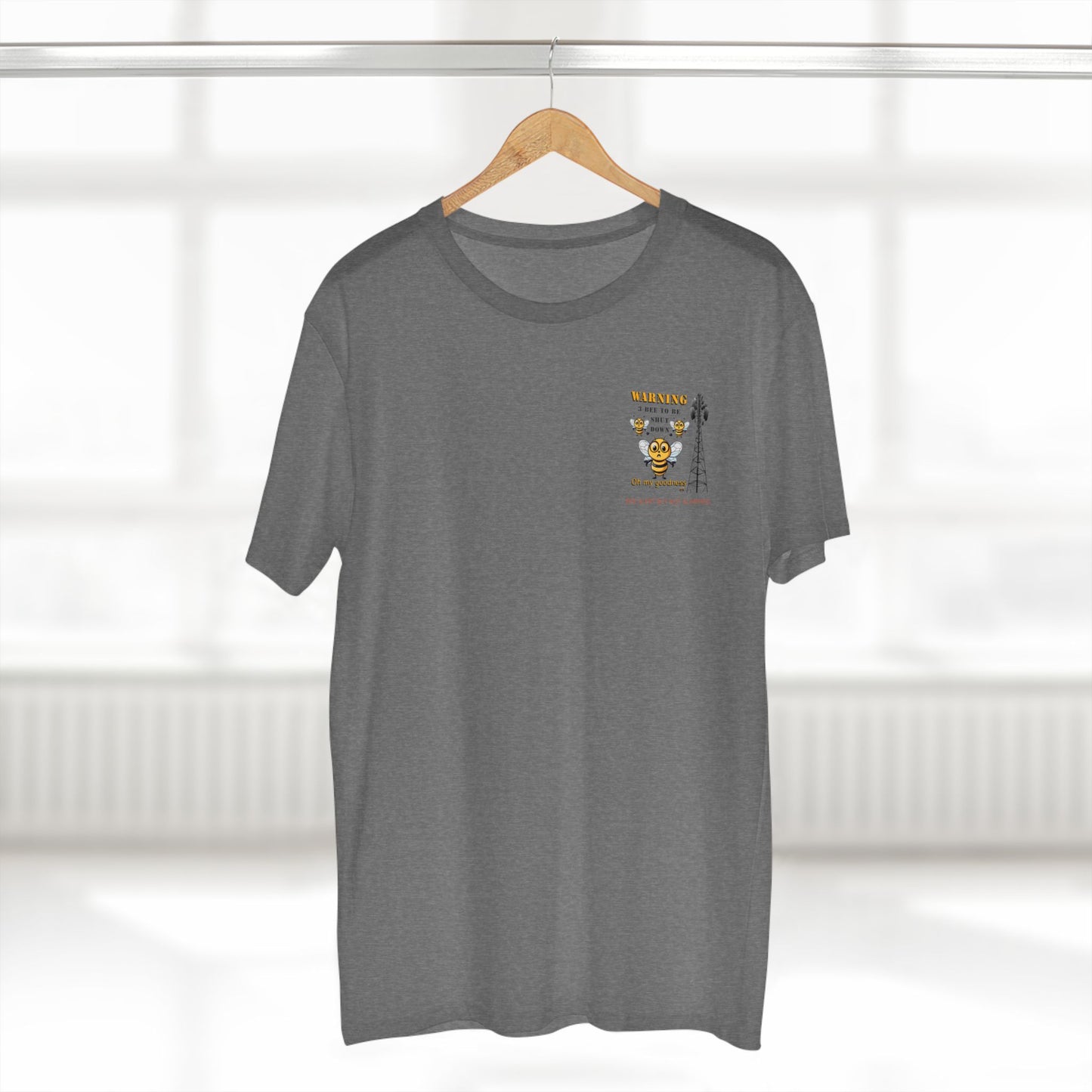 WARNING - 3 Bee to be shut down memento t-shirt with beeasone on back men's shirt Special Edition