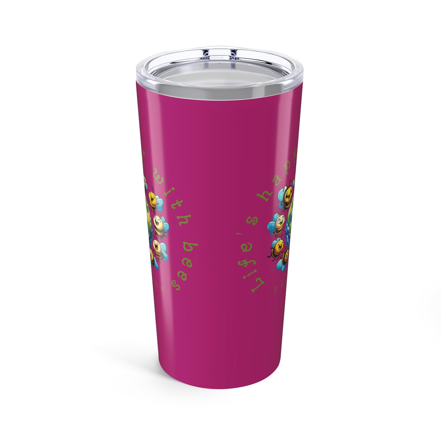 Life's happier with bees Tumbler 20oz from beeasone