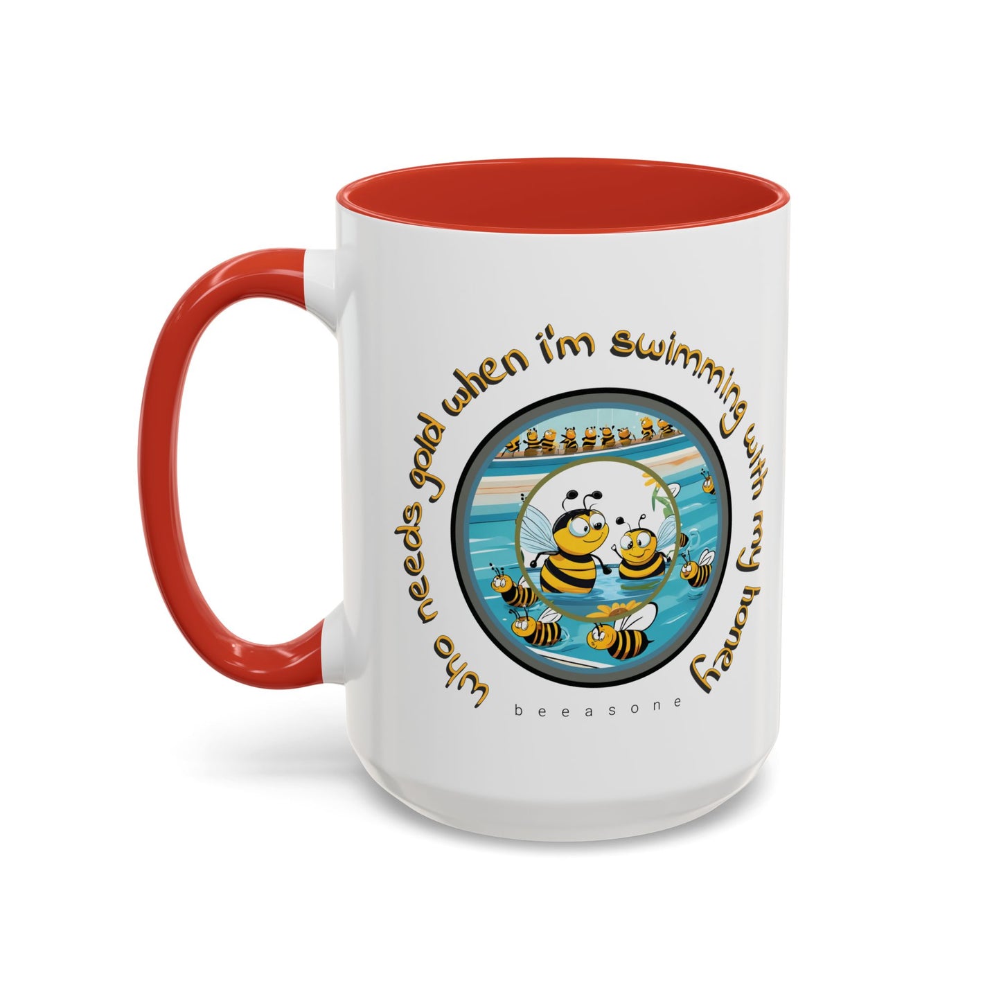HOW COOOOOL - Swimming with your honey beeasone Hot Chocolate or Coffee Mug