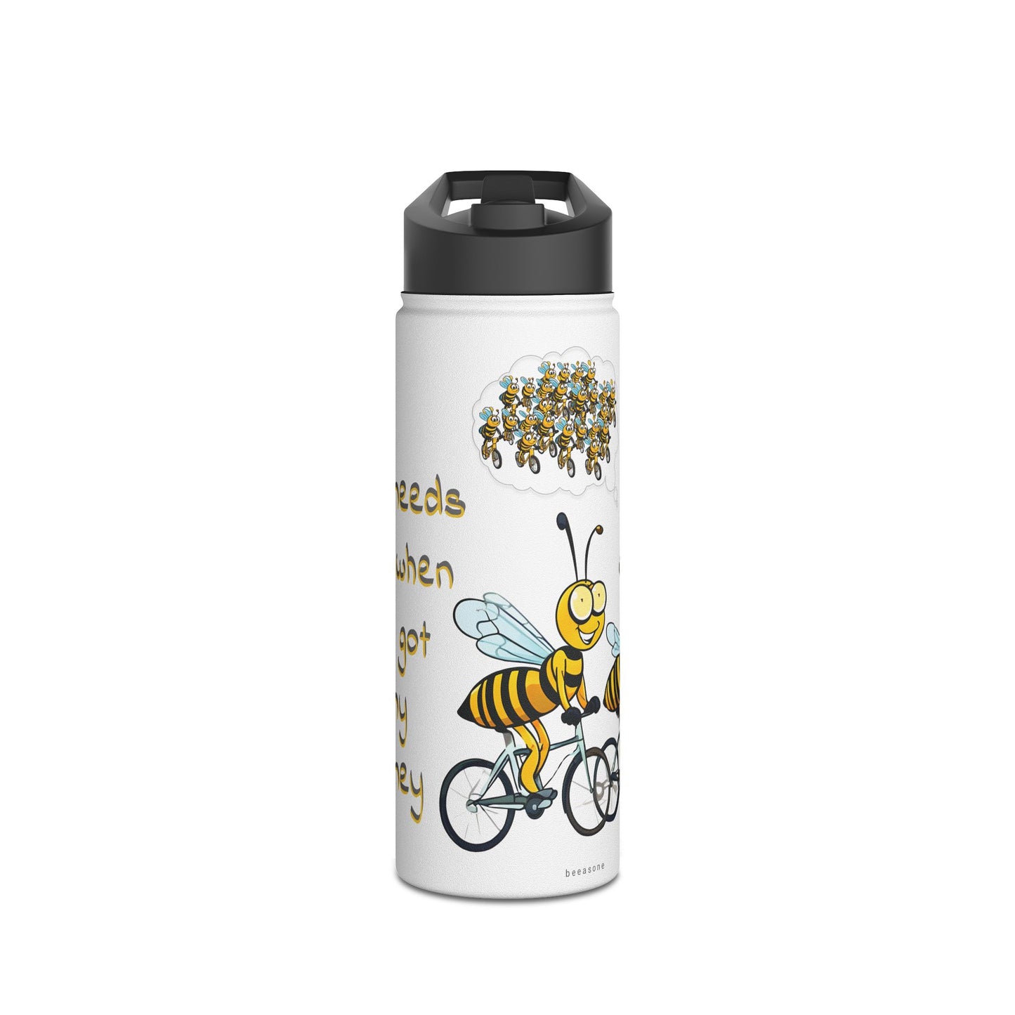 Who needs gold when i've got my honey beeasone Cycling stainless steel body Water Bottle with polypropylene lid BPA free tumbler Special edition