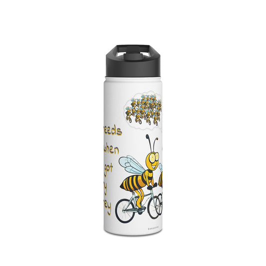 Who needs gold when i've got my honey beeasone Cycling stainless steel body Water Bottle with polypropylene lid BPA free tumbler  Special edition