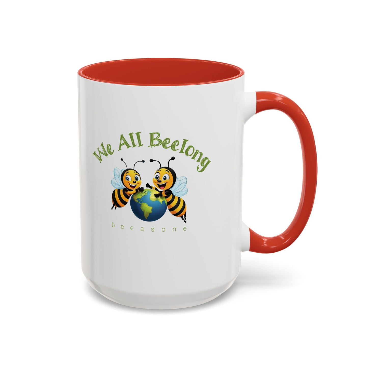 We all beelong beeasone special edition Hot Chocolate or Coffee Mug 11oz (325mls) or 15oz (443mls)