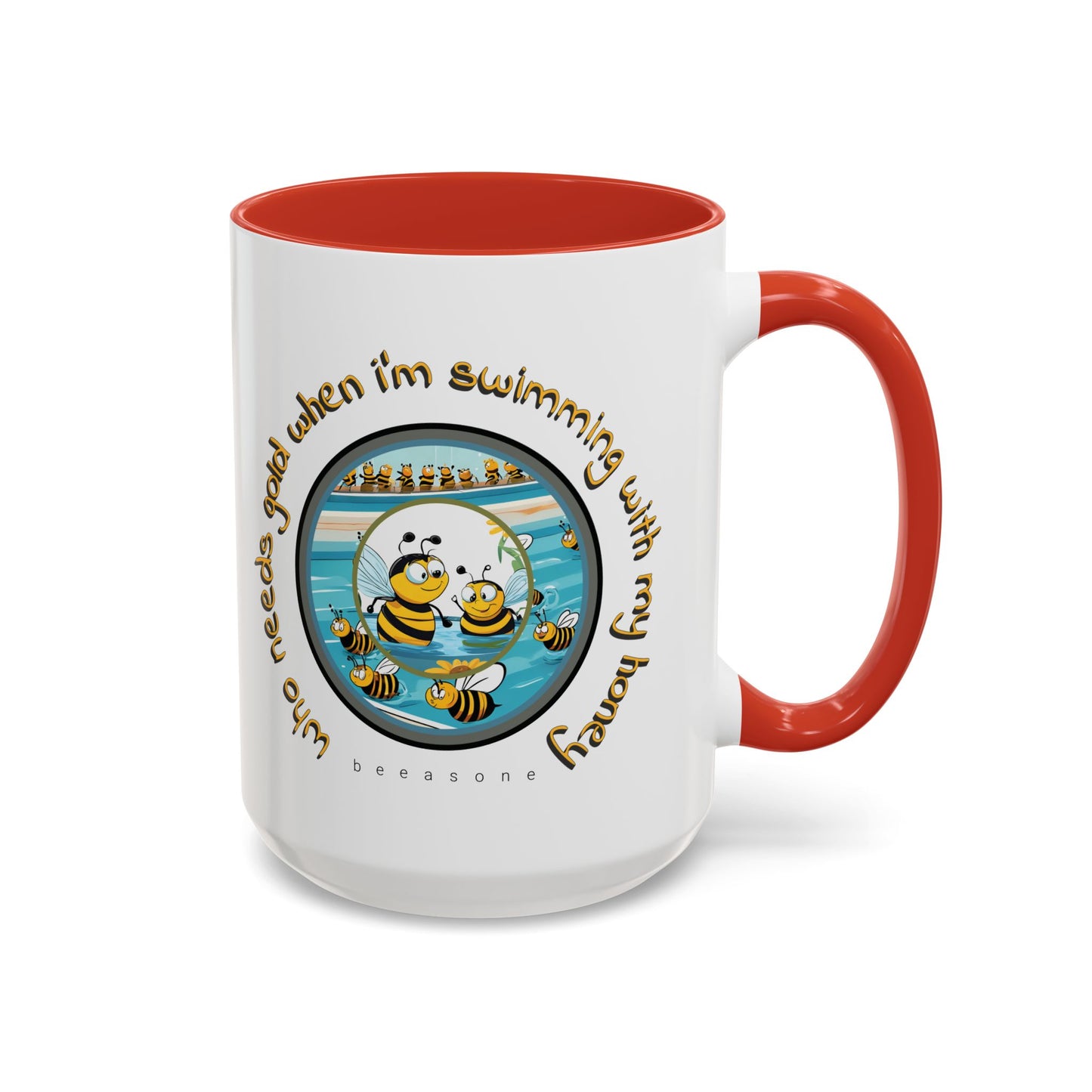 HOW COOOOOL - Swimming with your honey beeasone Hot Chocolate or Coffee Mug