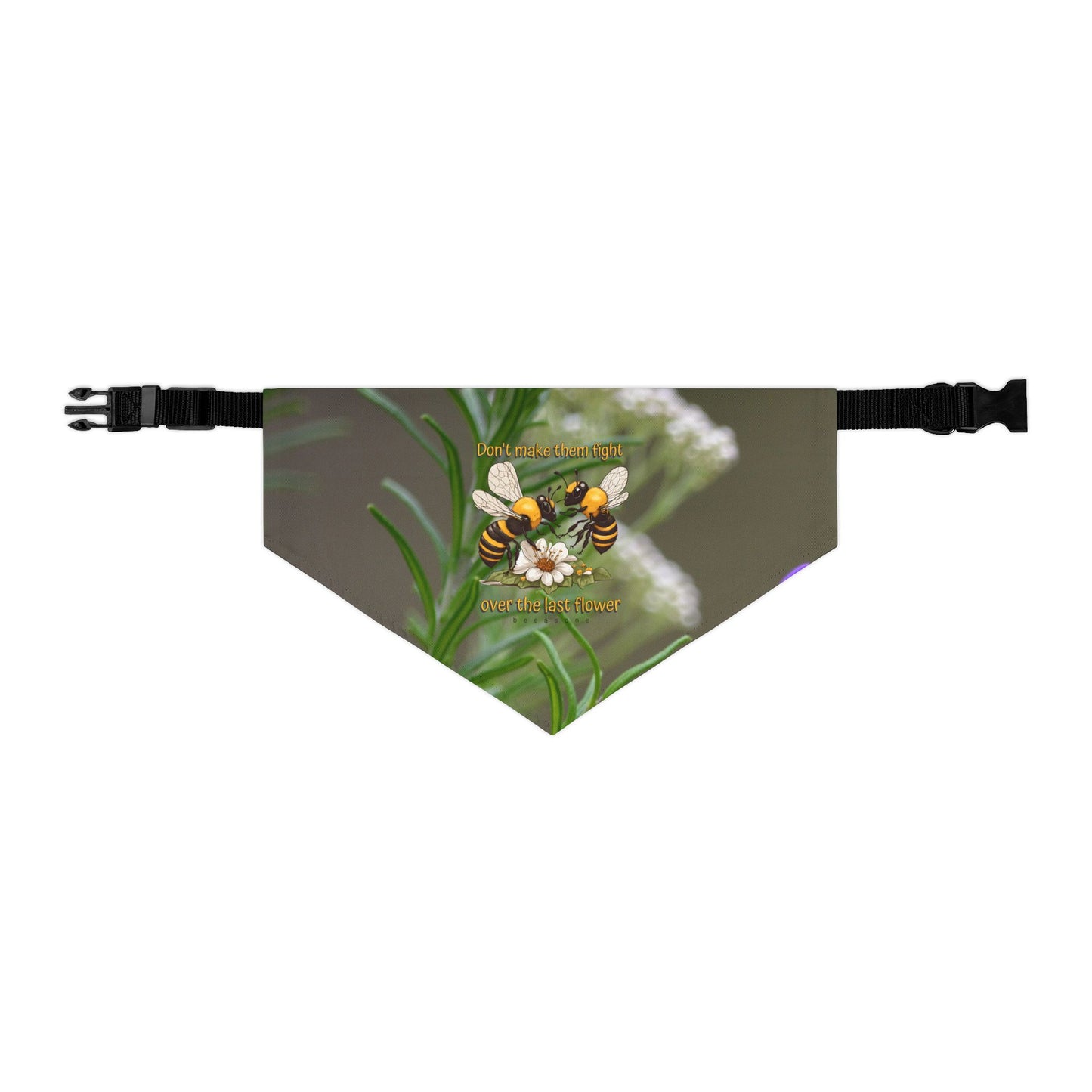 Caring Pet Bandana collar - includes adjustable buckle up black collar