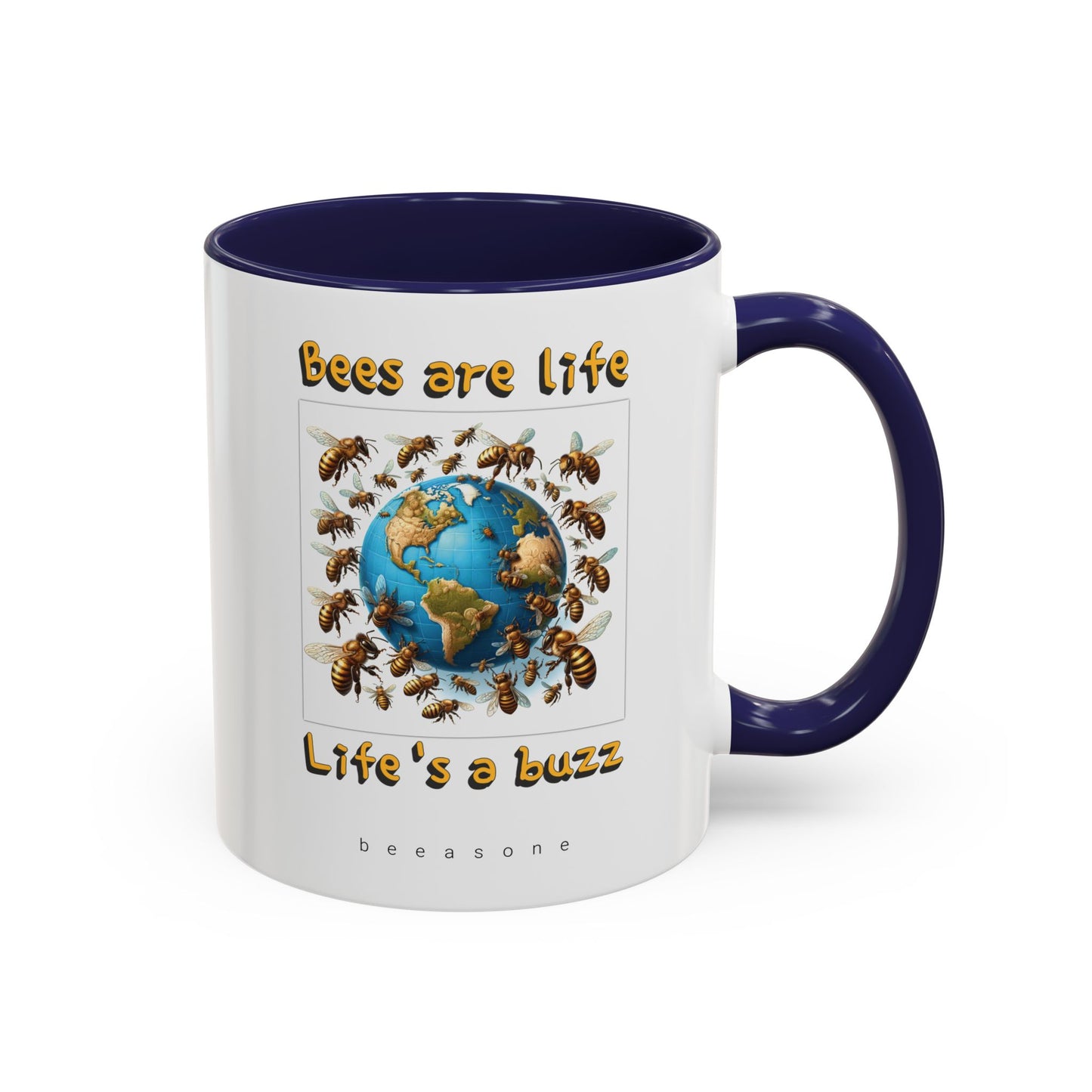 Bees are life beeasone Hot Chocolate or Coffee Mug 11oz (325mls) or 15oz (443mls)