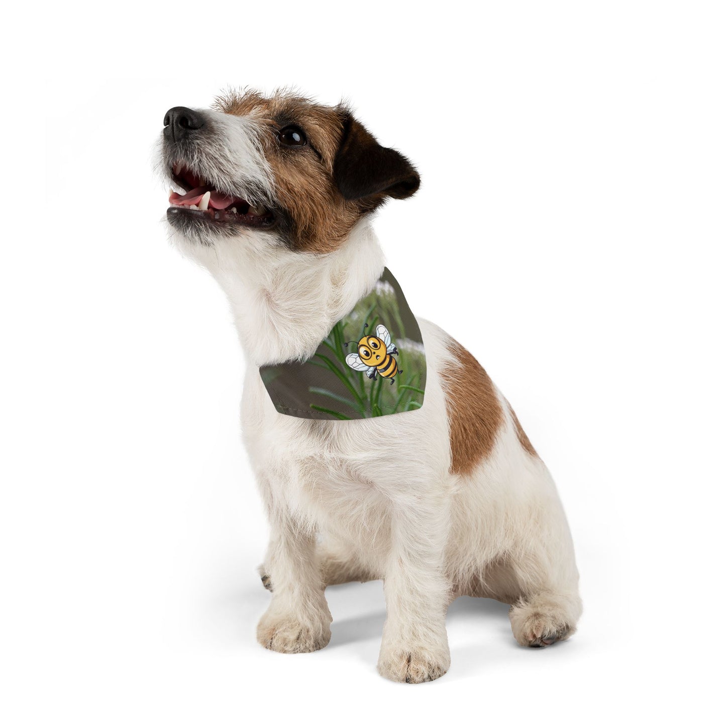 beeasone bee pet bandana collar supporting their best friend, the bees - includes adjustable buckle up black collar