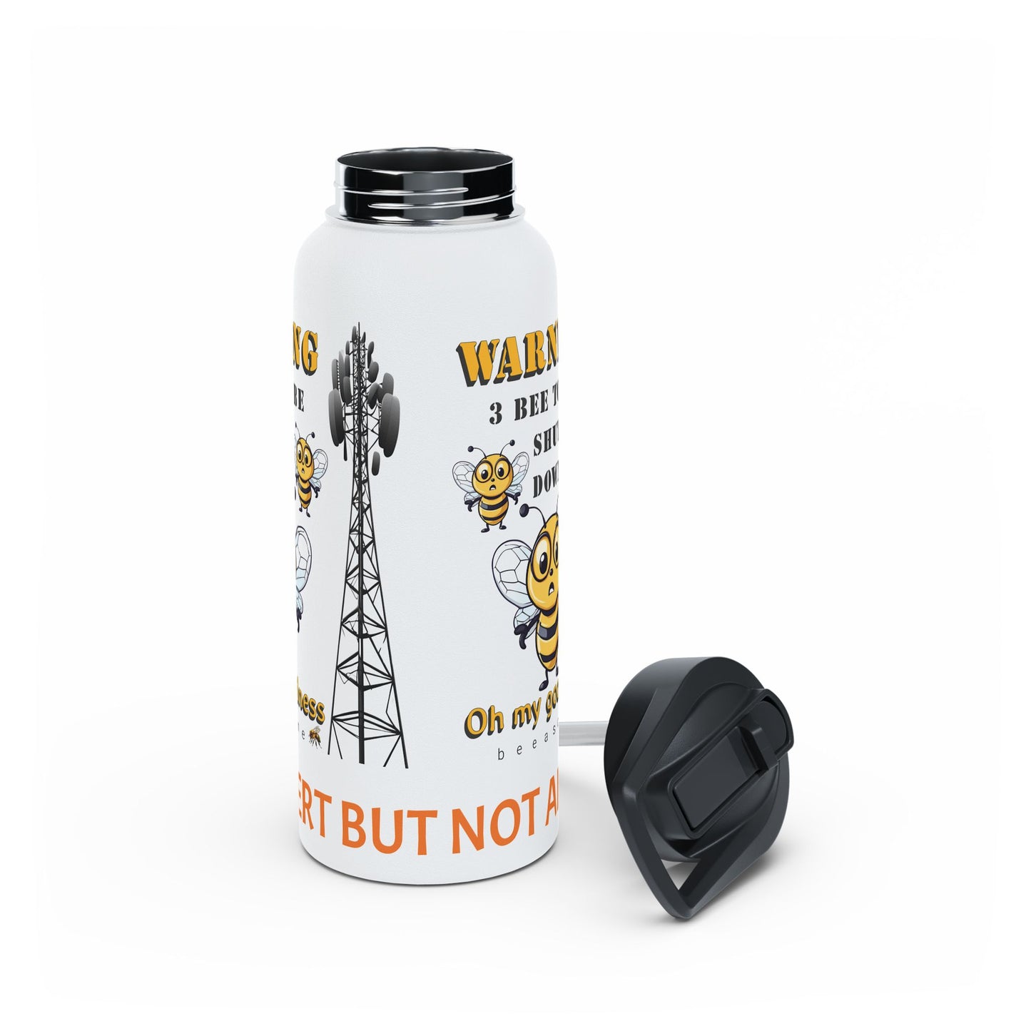 WARNING 3 Bee to be shut down beeasone Stainless body Water Bottle tumbler