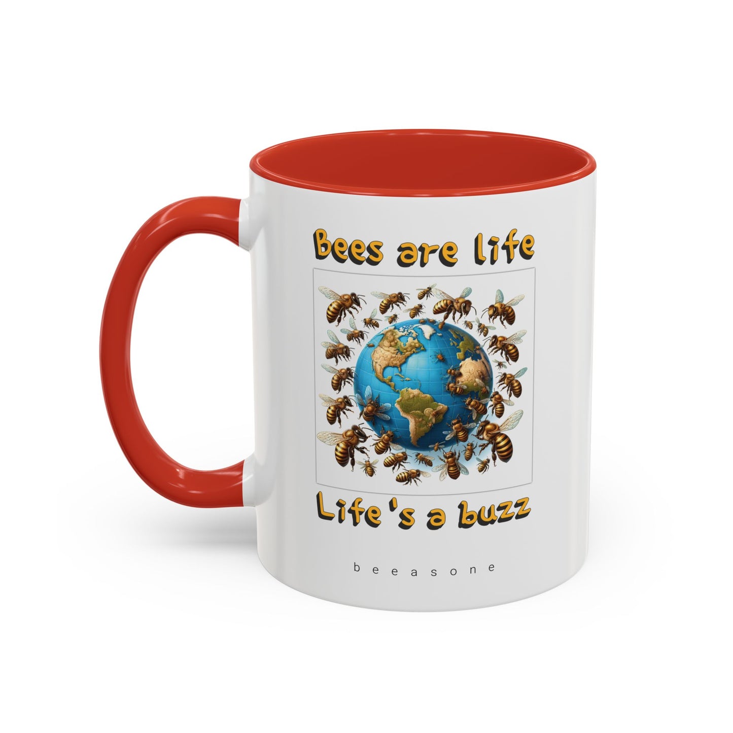 Bees are life beeasone Hot Chocolate or Coffee Mug 11oz (325mls) or 15oz (443mls)