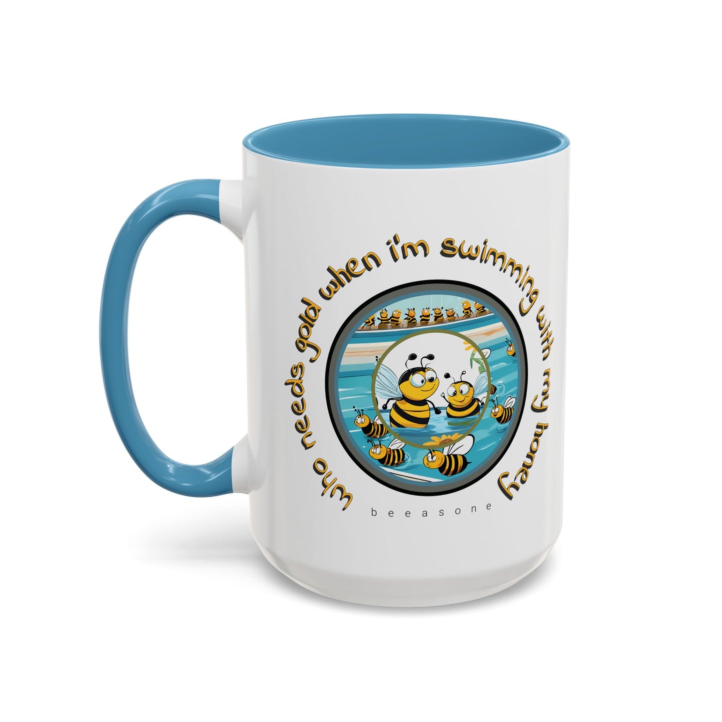 HOW COOOOOL - Swimming with your honey beeasone Hot Chocolate or Coffee Mug