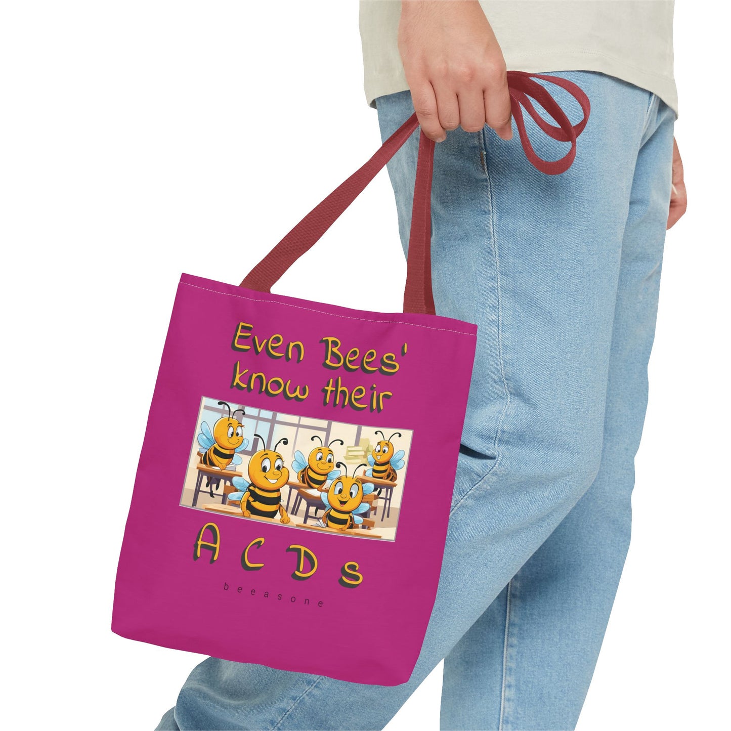 Even bees know their A C D s beeasone stylish pinke Tote Bag Special Spelling Bee Promotion
