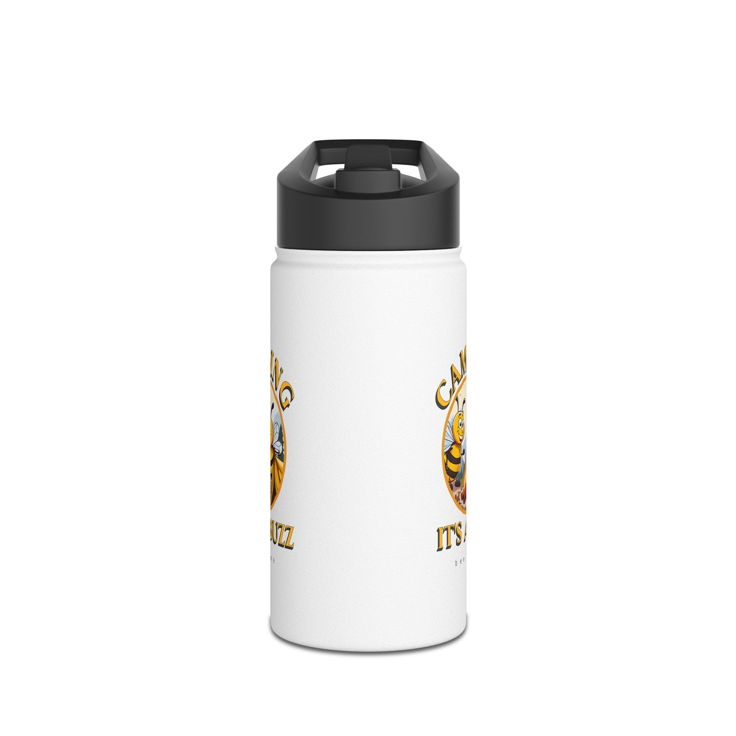 Camping it's a buzz beeasone stainless steel body Water Bottle with polypropylene lid BPA free tumbler