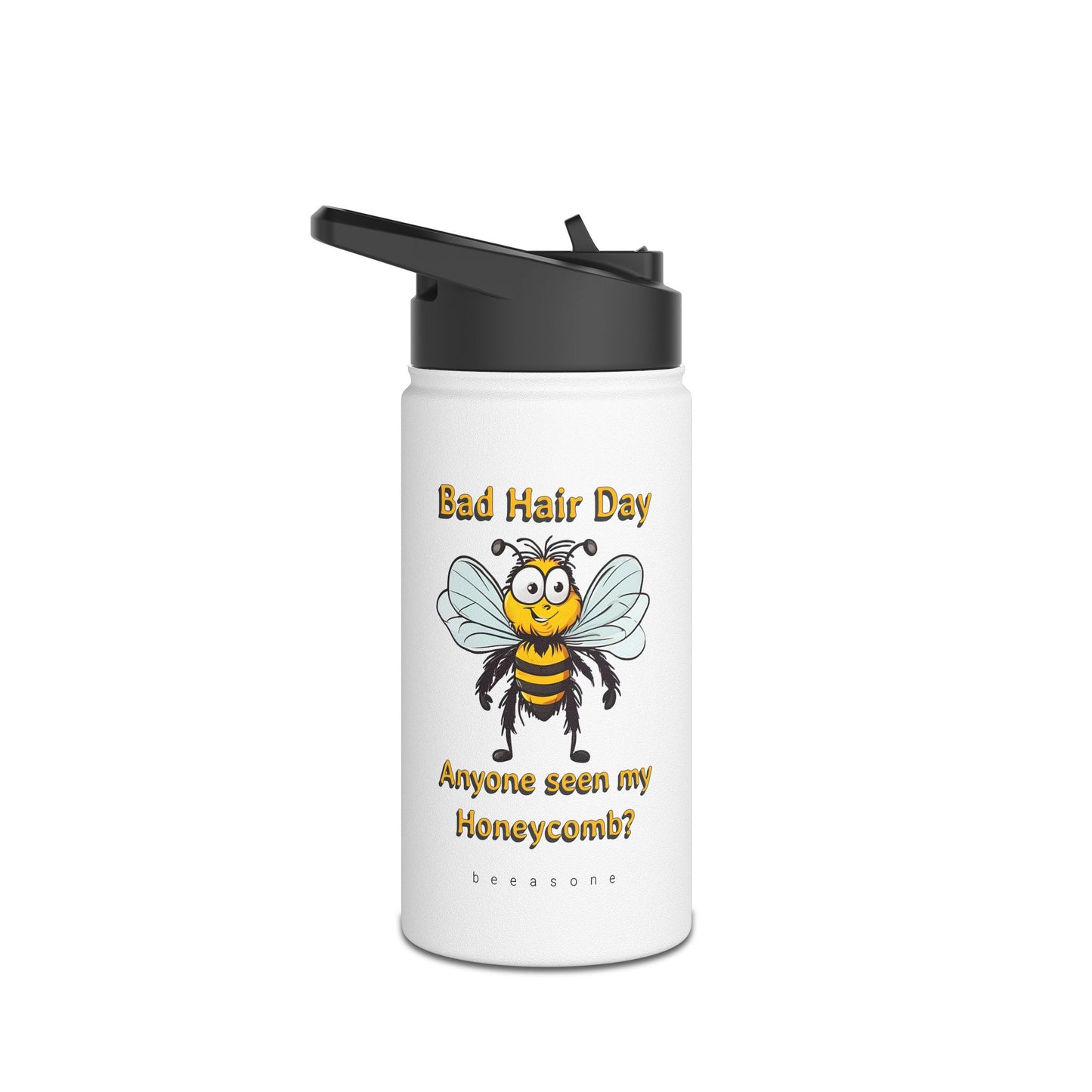 Bad Hair Day beeasone stainless steel body Water Bottle with polypropylene lid BPA free tumbler
