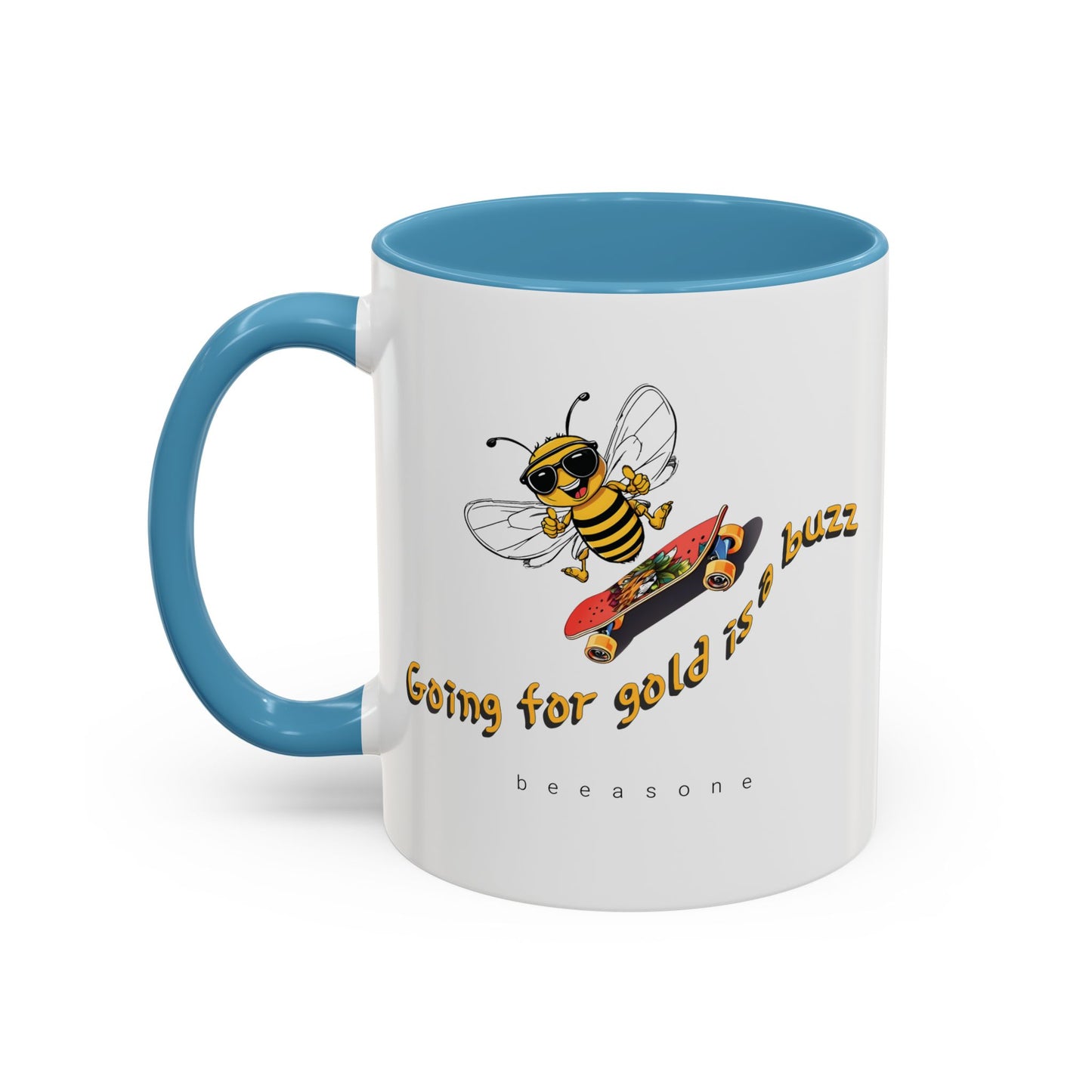 Going for gold is a buzz beeasone Hot Chocolate or Coffee Mug (select from 11oz or 15oz lead and BPA Free mugs)