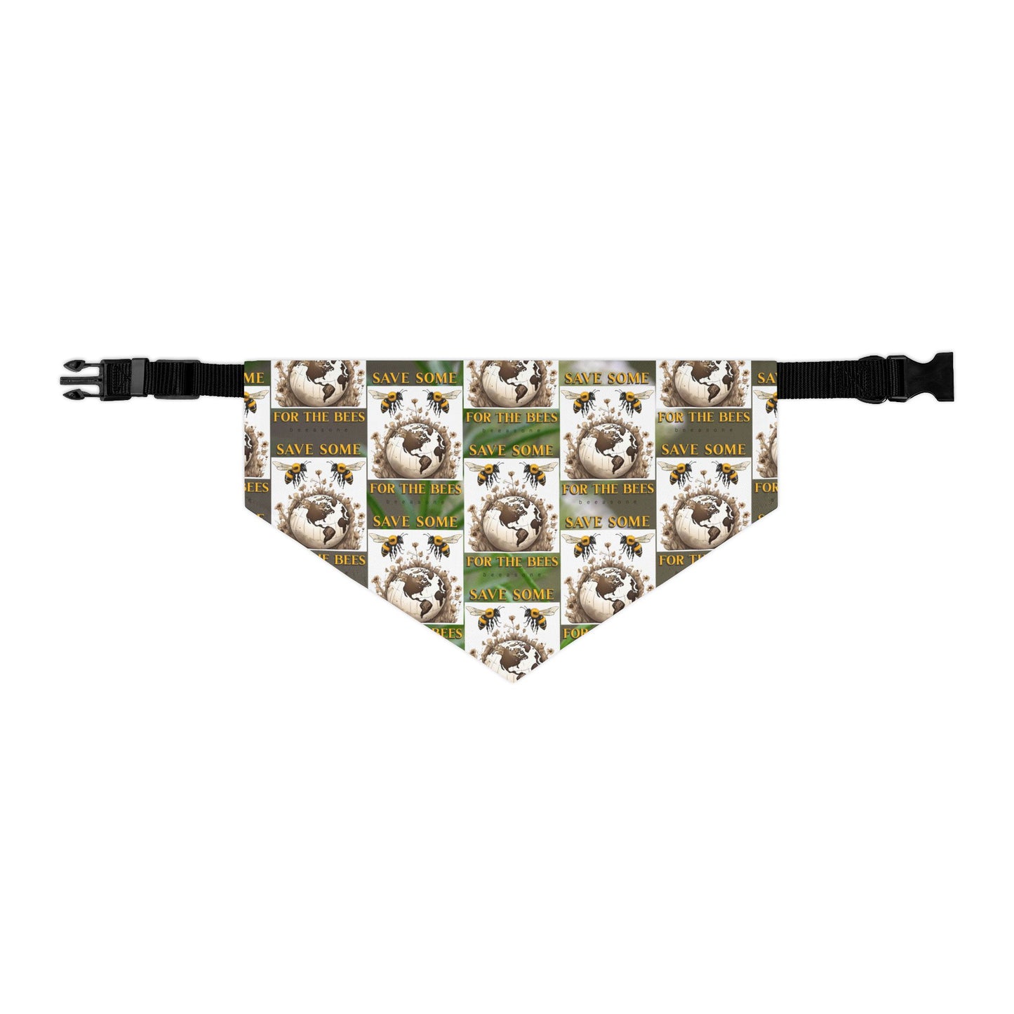 Sophisticated planet loving dog, cat, or ferret pet bandana collar - includes adjustable buckle up black collar