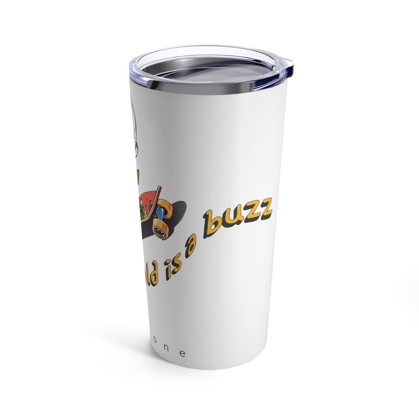 Going for gold is a buzz beeasone Tumbler 20oz - Red skateboard