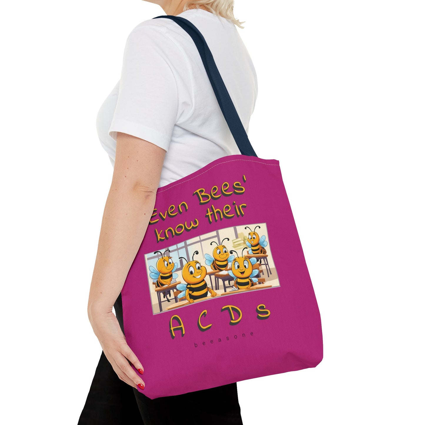 Even bees know their A C D s beeasone stylish pinke Tote Bag Special Spelling Bee Promotion
