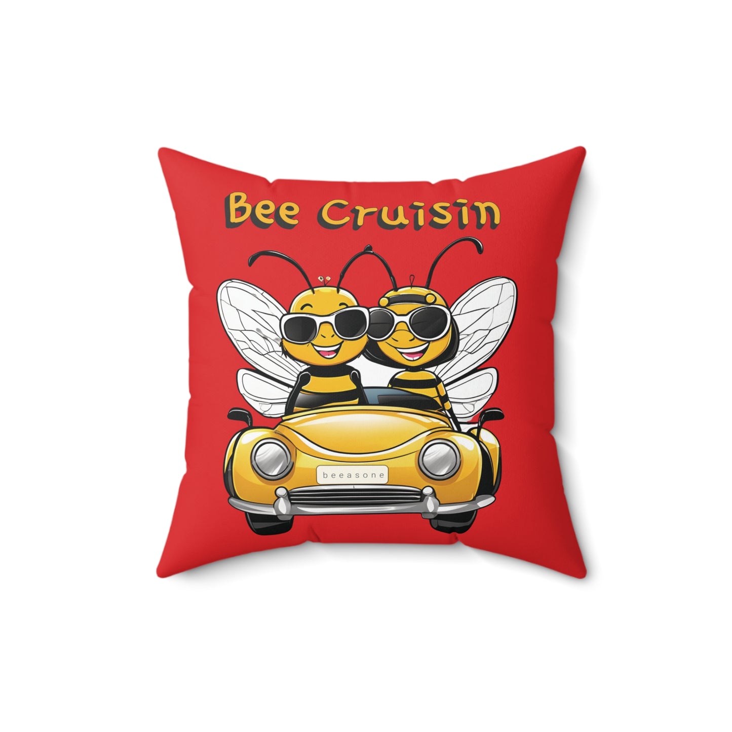 Bee Cruisin beeasone square cushion / pillow