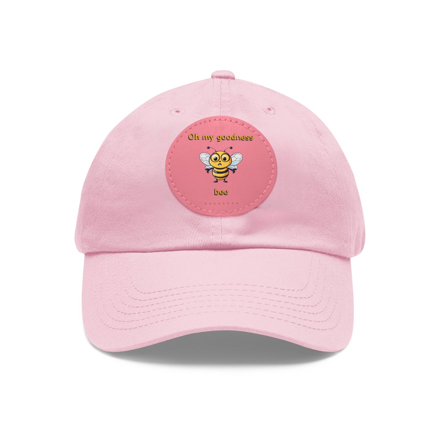 Oh my goodness bee beeasone Hat with round leather patch