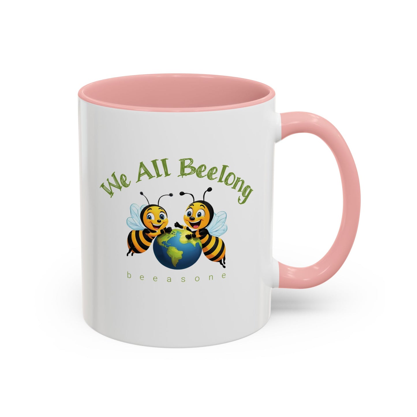 We all beelong beeasone special edition Hot Chocolate or Coffee Mug 11oz (325mls) or 15oz (443mls)