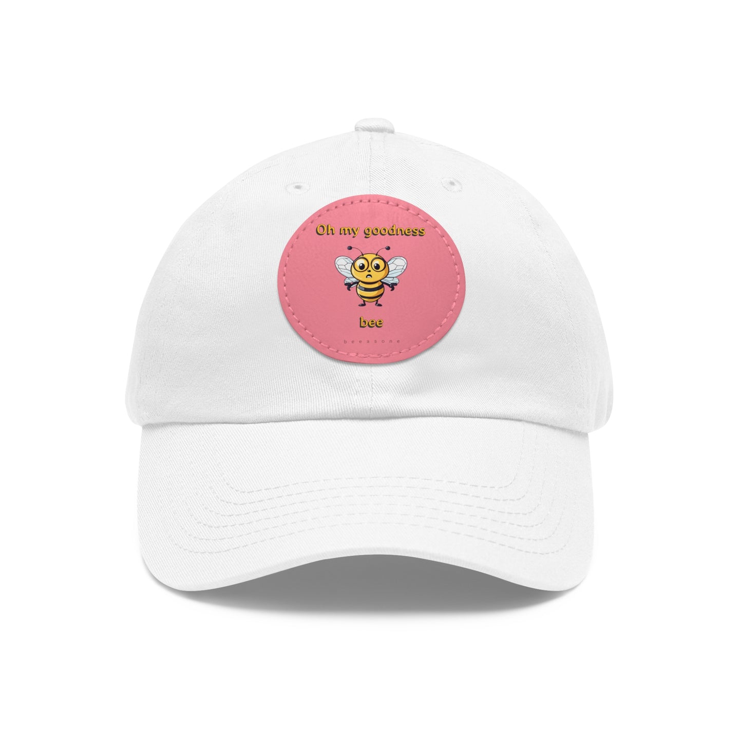Oh my goodness bee beeasone Hat with round leather patch