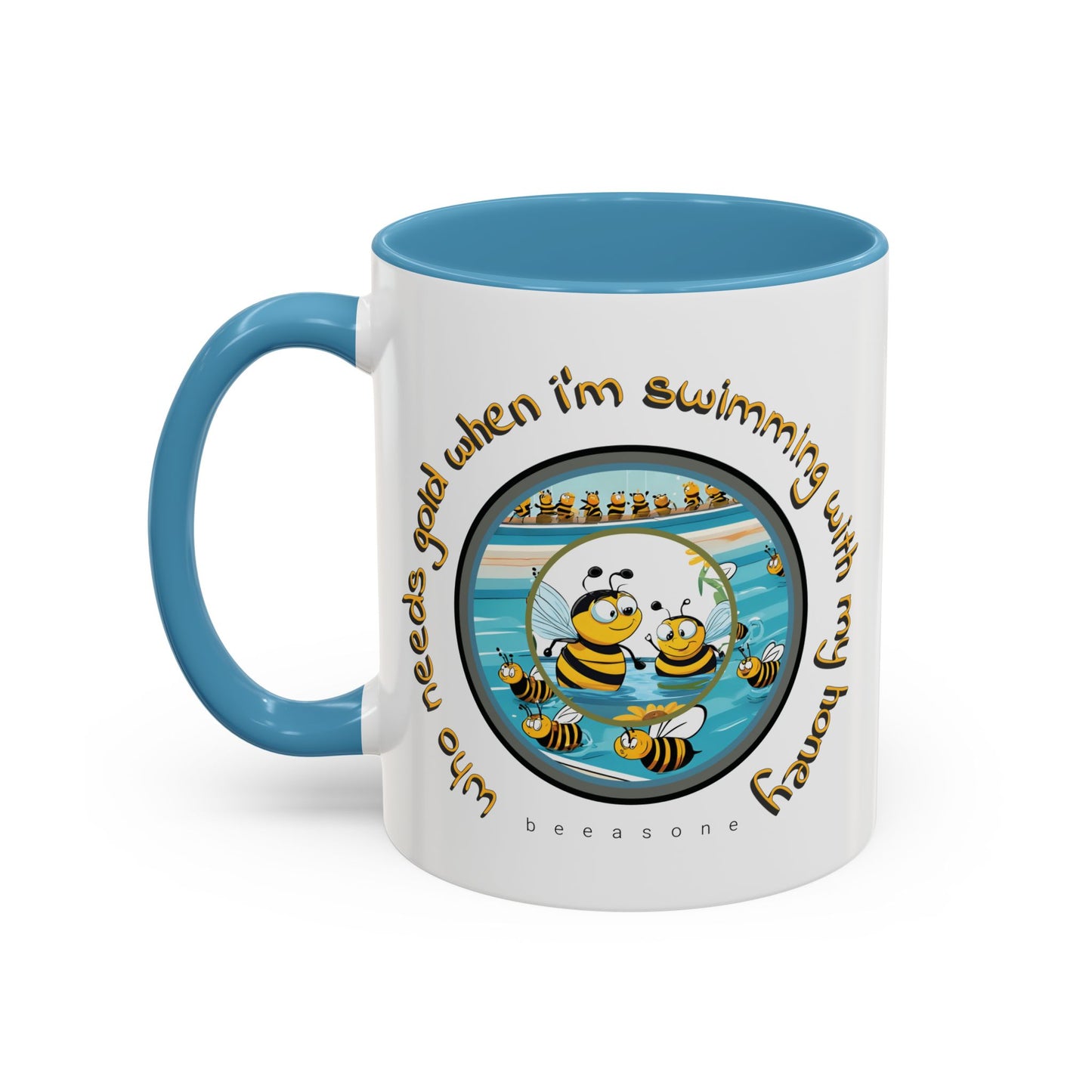 HOW COOOOOL - Swimming with your honey beeasone Hot Chocolate or Coffee Mug